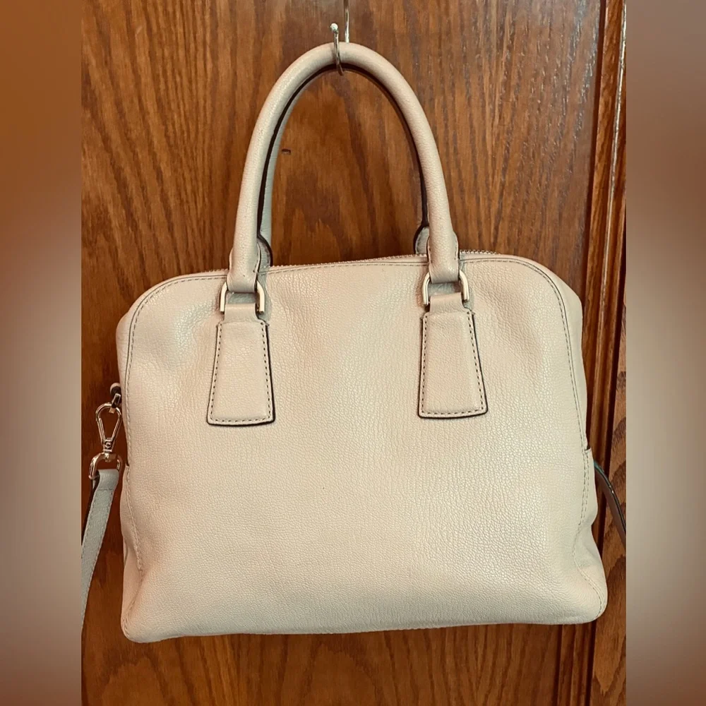 Michael Kors Double Zip Satchel Crossbody And Double Handle Beige - Picture 2 of 16